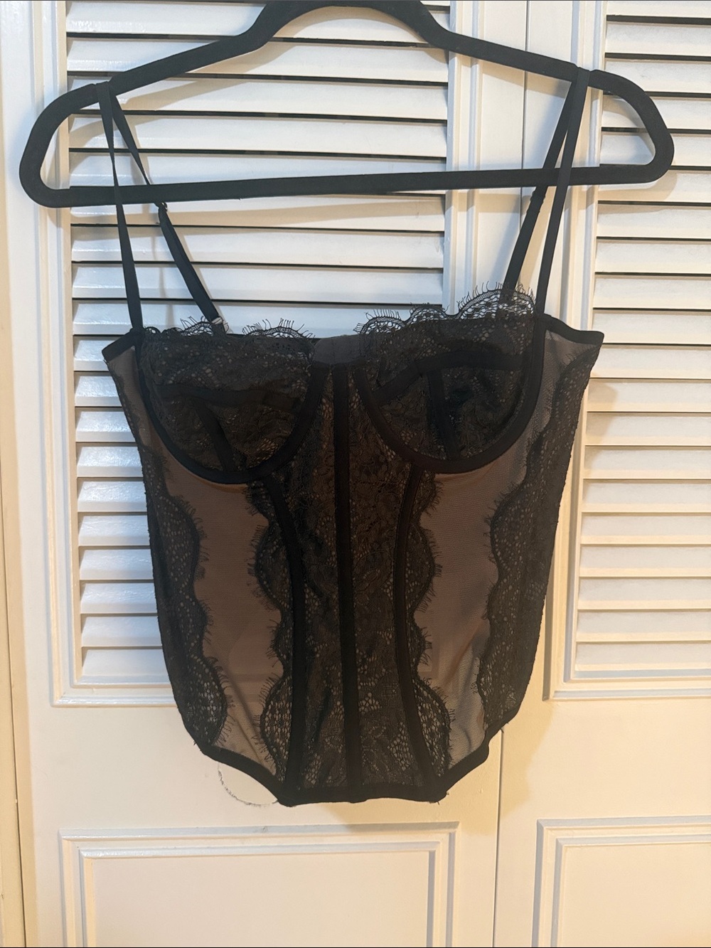 Urban Outfitters Black Lace Corset Top